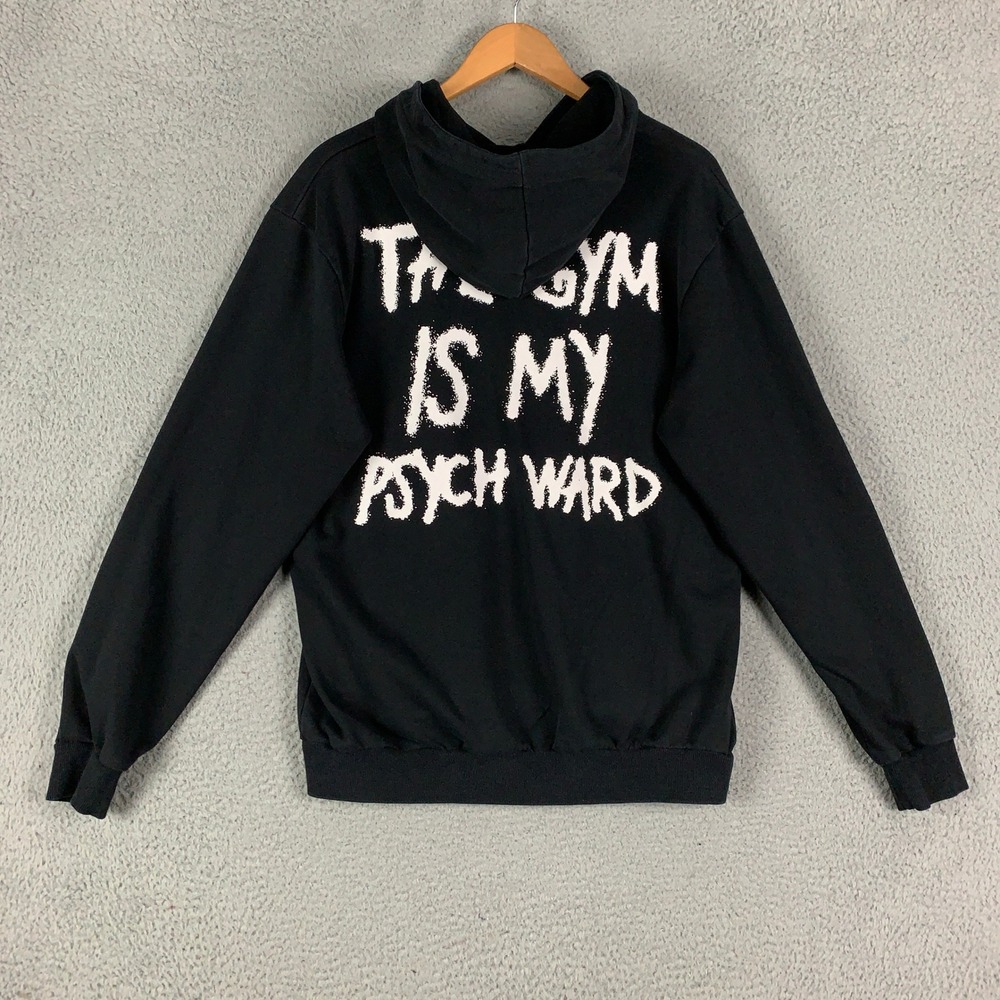 Kill Crew Psych Ward Hoodie Mens Large Black Porrada Series Graphic Gym Pullover - Picture 4 of 7